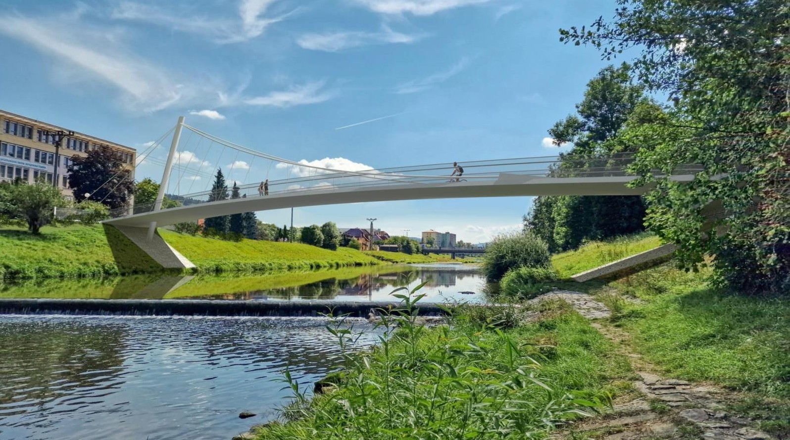 V listopadu začíná stavba nové lávky přes Vsetínskou Bečvu.